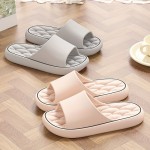 Simple Solid Color Slides, Casual Open Toe Soft Sole Shoes, Comfortable Indoor Home Bathroom Slides