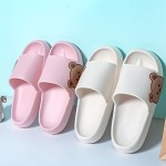 Cartoon Decor Pillow Slides, Soft Sole Platform Slip On EVA Shower Slides, Non-slip Summer Beach Slides