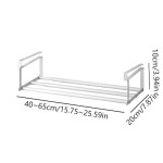 generic Shoes Storage Rack,Carbon Steel Retractable Under Hanging Layered Space-Saving Shoe Tray Hanging Basket Multi-Purpose Cabinet Class Shelves(White), AM0XDM0L07TUS