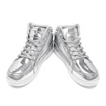 IGxx Sequins Shoes for Men Women Fashion Sparkle Gold Shoes Bling Shiny High Top Sneakers Punk