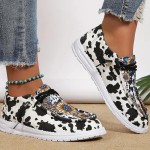 Plus-Size Knit Slip-On Sneakers - Lightweight Platform Casual Shoes with Soft Sole