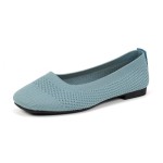 Women's Ballet Flat Shoes Knit Dress Shoes Round Toe Comfortable Casual Dressy Slip On Ballerina Flats for Women