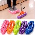 1 Pair Mop Slipper Shoes Cover Soft Washable Microfiber Shoes Cover Reusable Foot Socks for Floor Polishing Sweeping Mop Tool