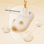 2026 Cat Paws Footprints Fluffy Plush Fleece Height Increase Slippers - Cute Animal Ultra-Thick Slipper with Paw Print