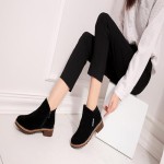 Ankle Boots for Women 2025 Low Heel Chunky Platform Heeled Short Booties, Non Slip Outsole, for Outdoor Walking Fall Shoes