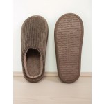 Ultra-Comfortable House Slippers for Men & Women, Memory Foam Indoor Slippers with Non-Slip Sole, Soft Plush Lined House Shoes for Home Use Brown