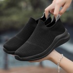 Womens Slip on Walking Shoes Comfort Lightweight Breathable Sock Shoe Non-Slip Mesh Casual Fashion Tennis Running Sneakers