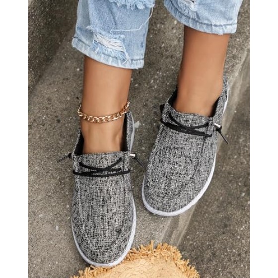 Wide Width Breathable Slip-On Walking Shoes - Comfortable Low-Cut Travel Sneakers