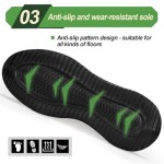 LAoutun Steel Toe Shoes for Men Work Shoes Safety Sneakers Comfortable Lightweight Puncture Proof Slip on Indestructible Construction Work Shoes