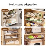 Expandable Shoe Rack Organizer - Adjustable Shoe Rack & Under Cabinet Shelf - for Shoe or Clothing Storage and Organization, Under Shelf Storage (Stainless,2Pcs)