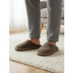 Ultra-Comfortable House Slippers for Men & Women, Memory Foam Indoor Slippers with Non-Slip Sole, Soft Plush Lined House Shoes for Home Use Brown