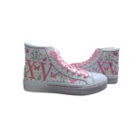 Fifteen Birthday Custom Shoes, Quinceanera Sneakers Buterflies Printed, Mis XV Shoes high top Blue