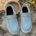 Wide Width Breathable Slip-On Walking Shoes - Comfortable Low-Cut Travel Sneakers